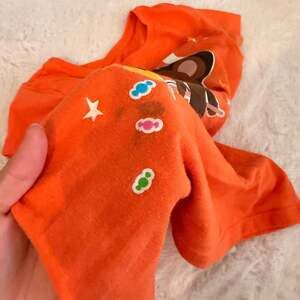 Justice Girls Orange Trick or Treat Monkey Halloween Graphic T-Shirt Size 12
